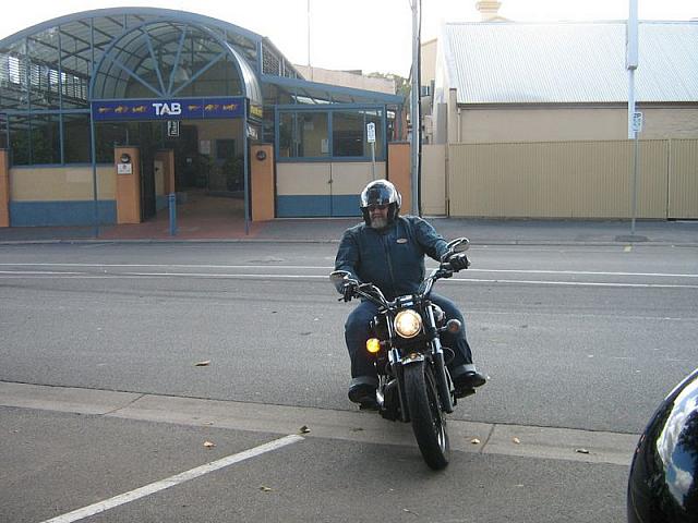Photo courtesy of Sue (she is the one driving the blue car as her bike is in the shop!)