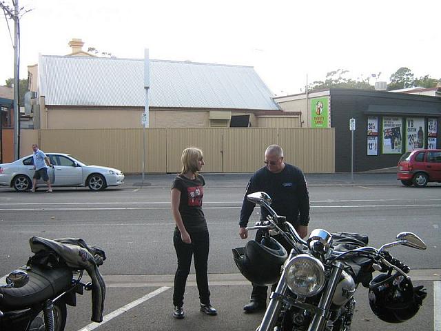 Photo courtesy of Sue (she is the one driving the blue car as her bike is in the shop!)