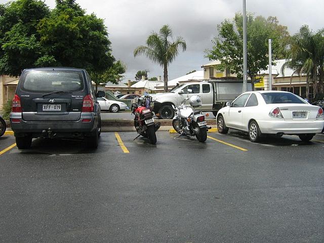 Photo courtesy of Sue (she is the one driving the blue car as her bike is in the shop!)